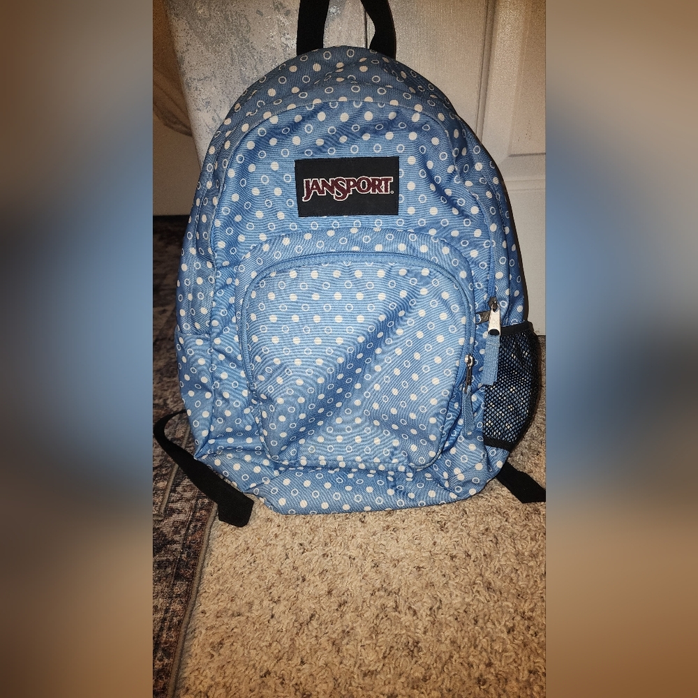 Jansport poka dot backpack